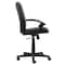Global Industrial Executive Chair With Mid Back & Fixed Arms, Bonded Leather, Black 695642-AM - alternate 3